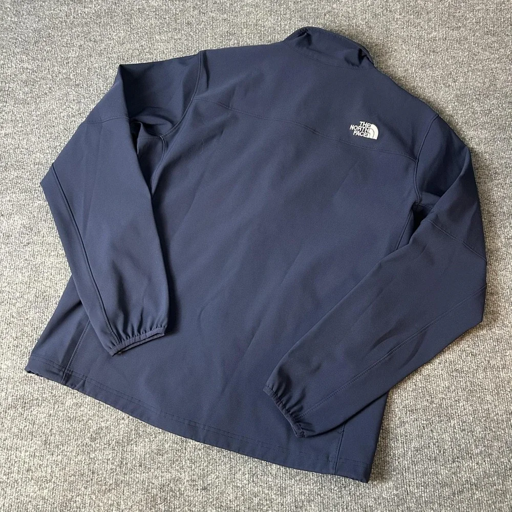 The North Face Jacket Mens Large Blue Softshell Full Zip Windbreaker Outdoor